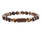 Preview: "Hope" beads bracelet Energy Prince (nut wood) - EYDL - with tiger's-eye